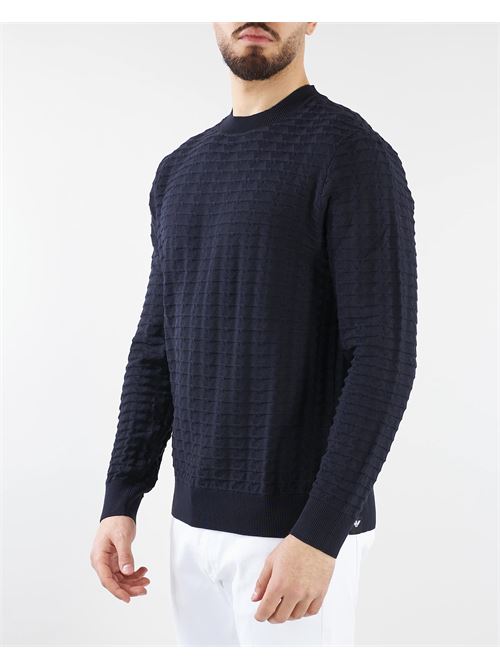 Knitted sweater with all over 3D effect pattern Emporio Armani EMPORIO ARMANI | Sweater | 3R1MXS1MFRZF9A5